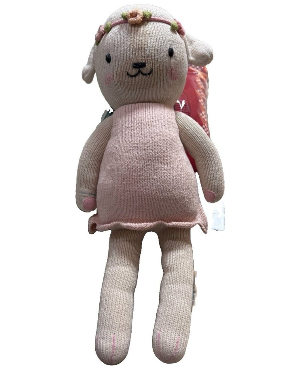 Cuddle and Kind Charlotte the Dog 18" Hand Knit Stuffed Animal Plush Toy Nursery